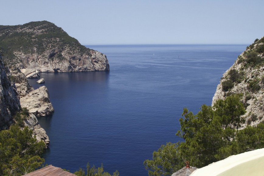 The view at the Cascadas Suspendidas, Ibiza.